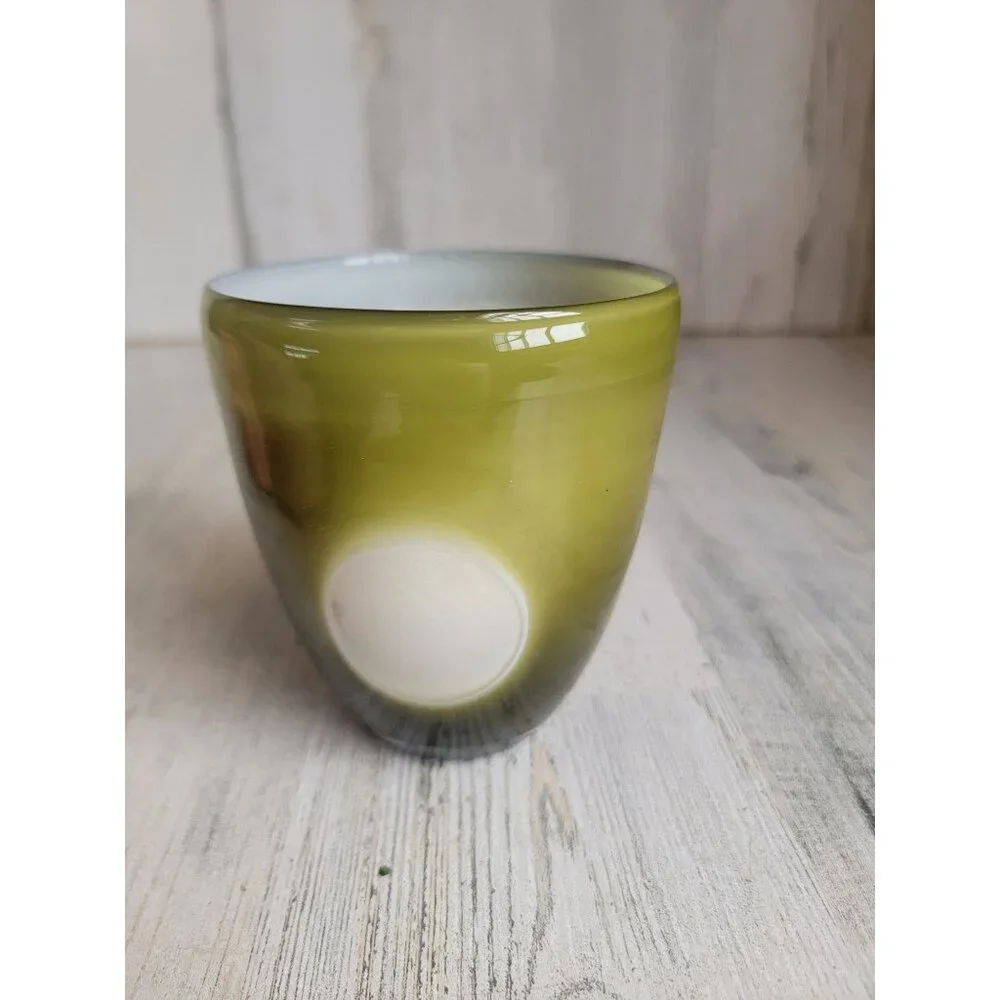 pier 1 green tea vert soy‎ candle Xmas ceramic